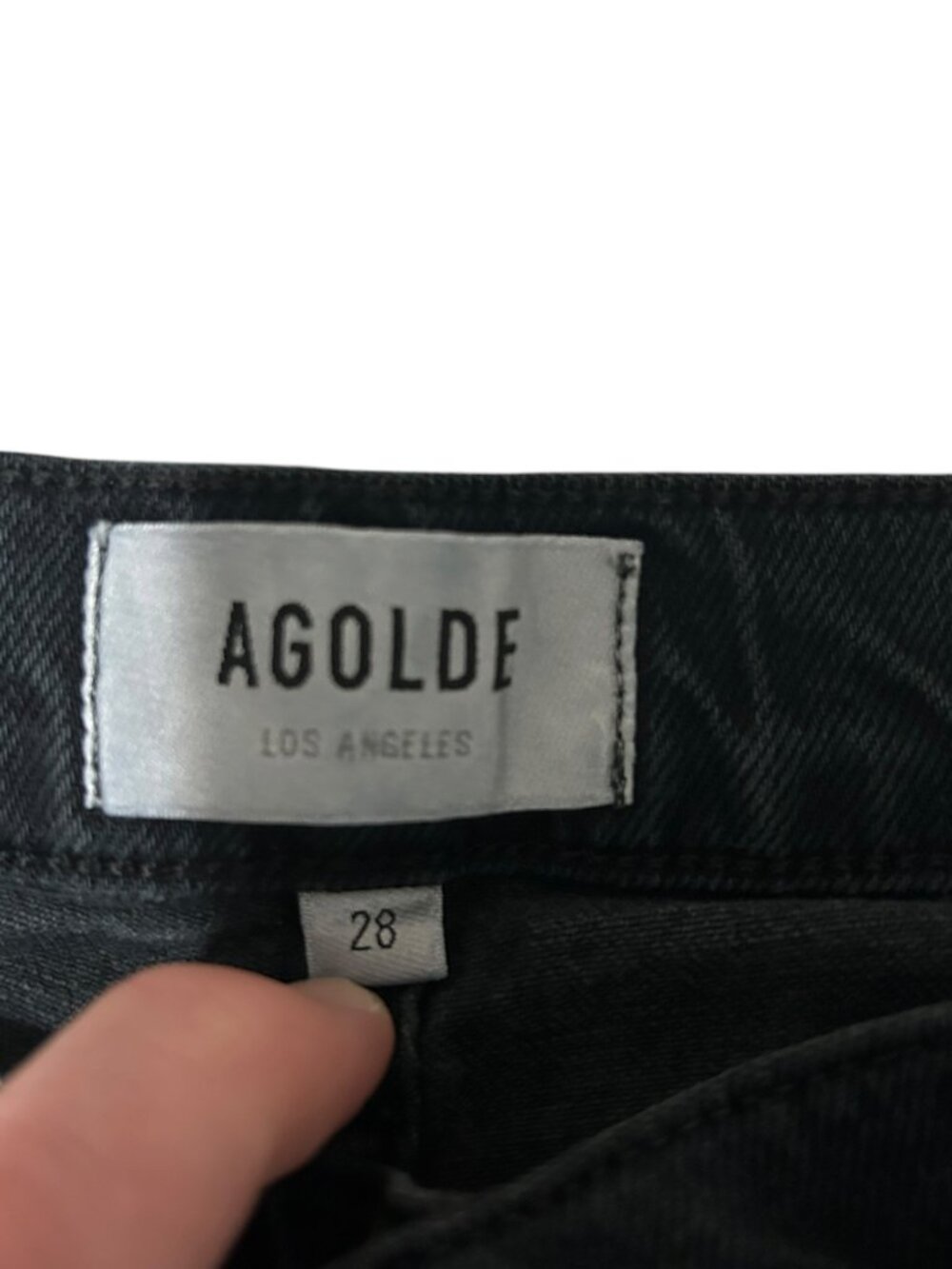AGOLDE Los Angeles Women’s Black Straight-Leg Denim Jeans - Picture 5 of 5